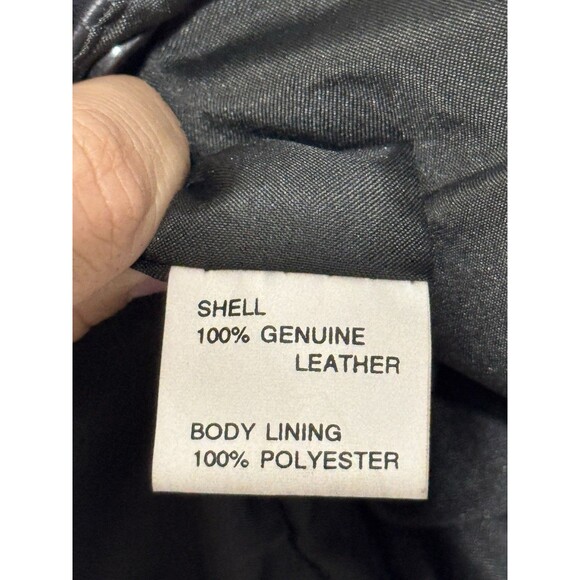 Sintex Leather New York Men’s Black Genuine Leather Vest Size XL Snap Front - Picture 4 of 4